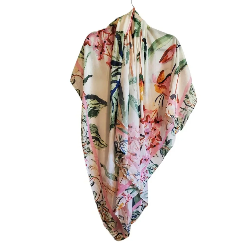 H&M Floral Blanket Scarf Wrap Rectangle 69 x 47